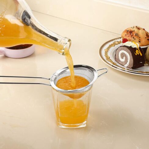 Patelai 3 Pieces Tea Strainers Cocktail Strainer Stainless Steel Fine Mesh Strainer Colander Conical Food Loose Tea Filter Practical Bar Colander Tool in Saudi Arabia