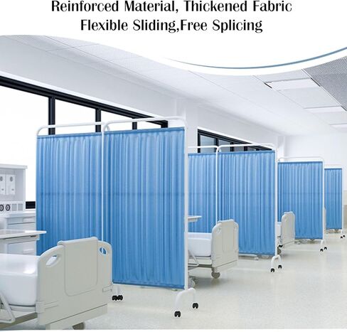 1-5 Panel Medical Privacy Screen,Folding Privacy Screen with 360° Brake Wheels,Protective Single Panel Screens Room Divider for Office/Hall/Clinic/Restaurant(White,5-Panel) (White 2panel) in Saudi Arabia