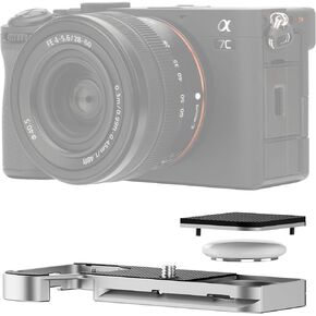 JJC Upgrade Hand Grip Bracket for Sony Alpha A7CII A7CR Camera, A7CII A7CR Handgrip Quick Release Plate for Airtag with Arca Swiss Type Tripod Mount, Metal Camera Holder Replaces Sony GP-X2 Grip in Kuwait