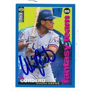 Autograph Warehouse 38337 Wil Cordero Autographed Baseball Card Montreal Expos 1994 Upper Deck Collectors Choice No. 257 in Kuwait