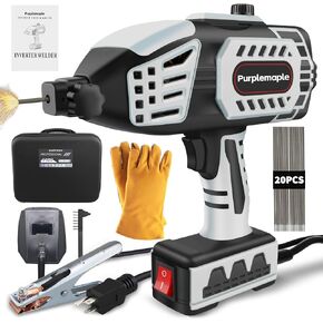 Purplemaple Portable Hand held Welding Machine for Metal, 20-120A 110V Electric Welding Machine with IGBT Inverter 5 Variable Current Adjustment, ARC Welder Gun, With 20 Pcs 3/32" Wire Rods (gray) in Saudi Arabia