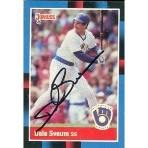 مستودع توقيعه 48074 Dale Sveum card Baseball Card Milwaukee Brewers 1988 Donruss No .232 in Kuwait
