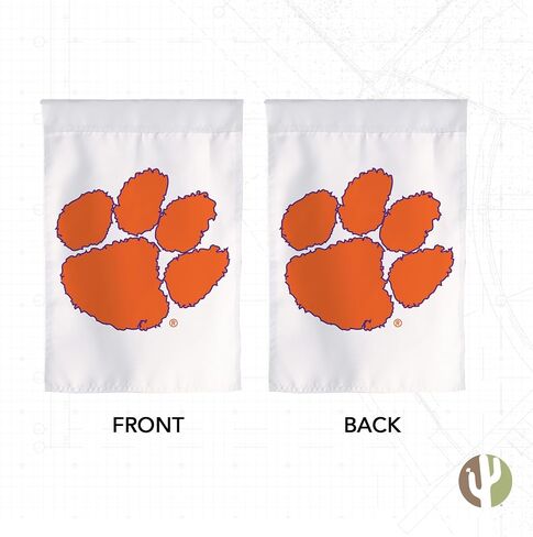 Desert Cactus Clemson University Cu Garden Flag - 19 × 12 بوصة Clemson Tigers Banner ، للعرض في الهواء الطلق والأحداث (التصميم F) in Saudi Arabia