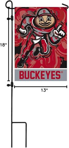 فريق الرياضة الأمريكية NCAA Ohio State Suede Garden Flags in Saudi Arabia