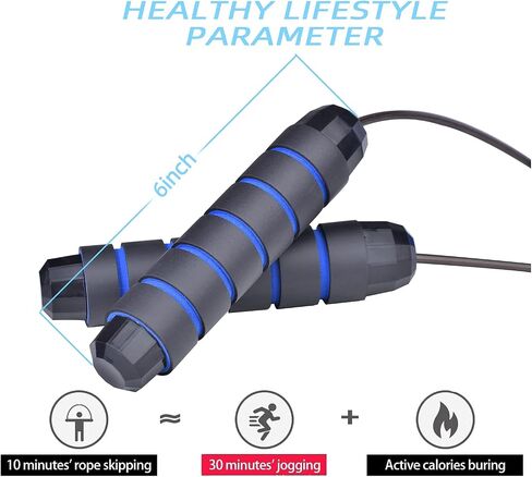 2 Pack Jump Rope, VIBUFF Cordless Jumping Rope + Adjustable Skipping Rope for Kids Women Men, 2 PCS Resistance Loop Bands for Different Fitness Level, Speed Training&Workout for Home/Gym/Office in Saudi Arabia