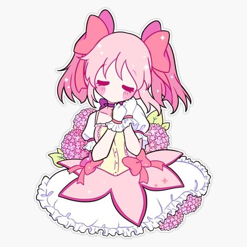 Madoka Magica - Fanart Sticker Vinyl Finproof Sticker Decal Secal Car Carp Laptop Window Sticker 5 " in Saudi Arabia
