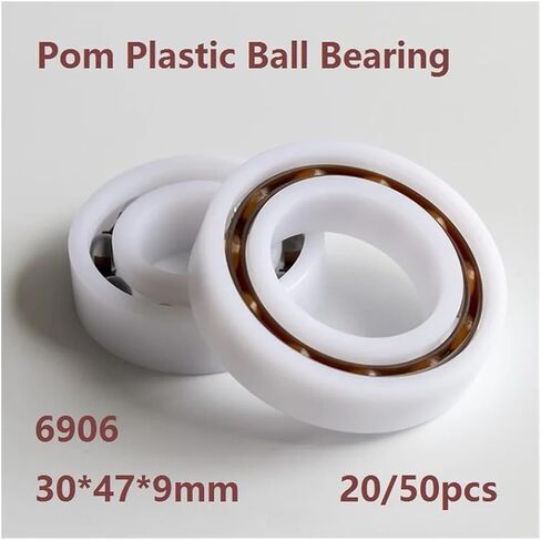 20/50pcs 6906 Blastic Deep Groove Ball تحمل 30 × 47 × 9 مم مع كرات زجاجية نايلون قفص 30 * 47 * 9mm (20pcs) in Saudi Arabia