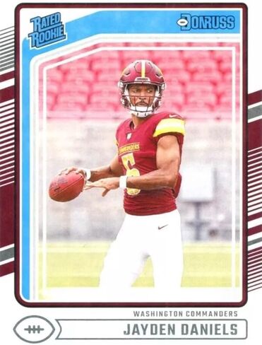 2024 Panini Donruss Football Trading Cards Blaster Box (Downtown Inserts)(Jayden Daniels) in Saudi Arabia