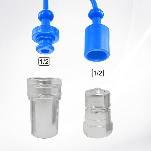 2 مجموعة الغبار المقرنة الهيدروليكية وغطاء المكونات الإناث 1/4 أغطية مطاطية ISO-B PVC مع حلقة الاستبقاء يربط ميناء الأغطية المنفذ لتغطيات المقرنات الهيدروليكية [الأحمر] in Saudi Arabia