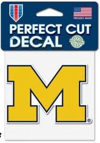 Wincraft NCAA University of Michigan Wolverines Perfect Cut Color Decal, 4" x 4" in Saudi Arabia