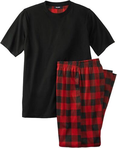 KingSize Men's Big & Tall Jersey Knit Plaid Pajama Set in Saudi Arabia