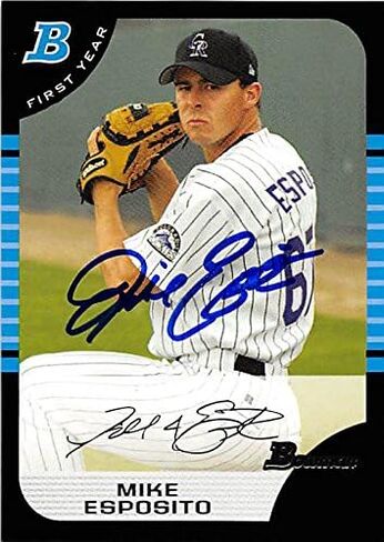126021 Colorado Rockies Ft 2005 Bowman First Year No. 269 Mike Esposito Autographed Baseball Card in Saudi Arabia