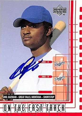 125640 Los Angeles Dodgers Ft 2002 Upper Deck No. 211 Joel Guzman Autographed Baseball Card in Saudi Arabia