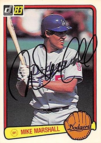 Autograph 157342 Los Angeles Dodgers 1983 Donruss No. 362 Mike Marshall Autographed Baseball Card in Saudi Arabia