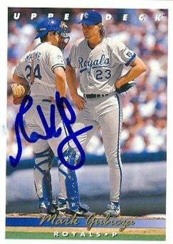مستودع توقيعه 98161 مارك غوبيكزا بطاقة البيسبول كنساس سيتي رويالز 1993 Upper Deck No. 85 in Saudi Arabia