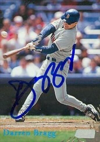 Autograph Warehouse 37242 Darren Bragg Autographed Baseball Card Boston Red Sox 1998 Topps Stadium No. 194 in Saudi Arabia