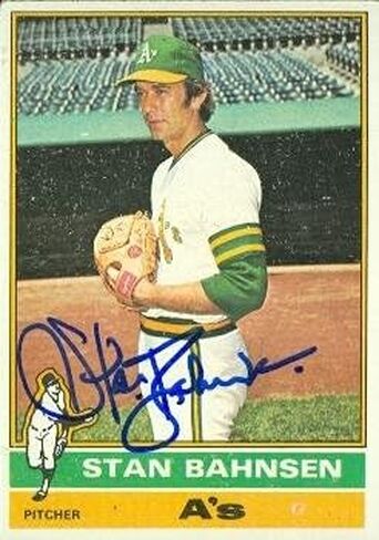 Autograph 121003 Oakland Athletics 1976 Topps No. 534 Stan Bahnsen Autographed Baseball Card in Saudi Arabia
