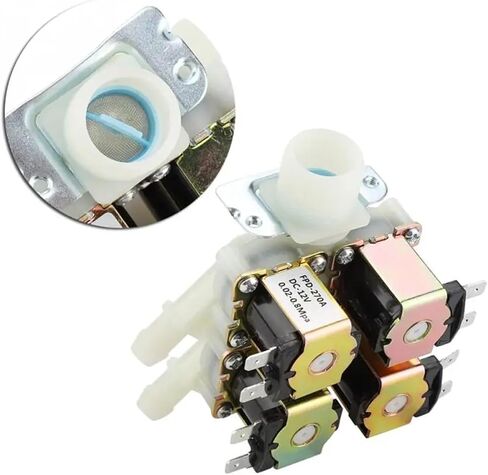 DN20 DC 12V G3/4" 1 in 4 Out Plastic Electromagnetic Valve Normally Closed Water Drain Valve Electric Water Inlet Solenoid in Saudi Arabia