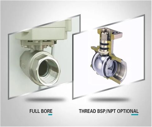 1/4'' Electric Water Valve No Manual Override Indicator Stainless Steel DN8 Motorized Valve On/Off 5 Sec for Water Treatment(Dn8 B/S/P Thread,DC5V-CR501) in Saudi Arabia