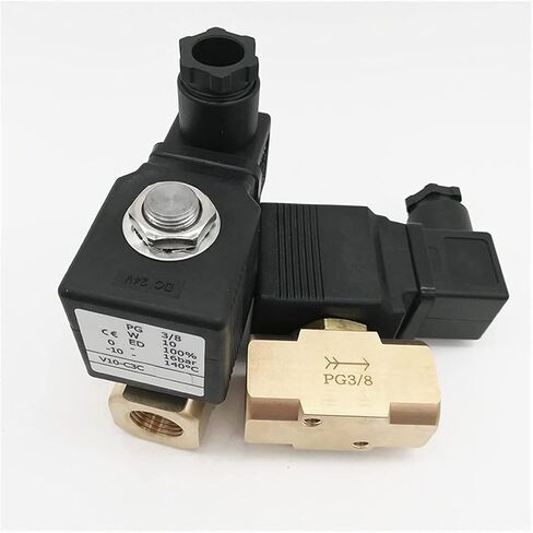 220VAC قطر كبير في اتجاهين صمام الملف اللولبي 3/8 صمام الملف اللولبي متوافق مع الحبيبات اللولبية المزدوجة مفيدة (AC 220V ، 1/2 بوصة) in Kuwait