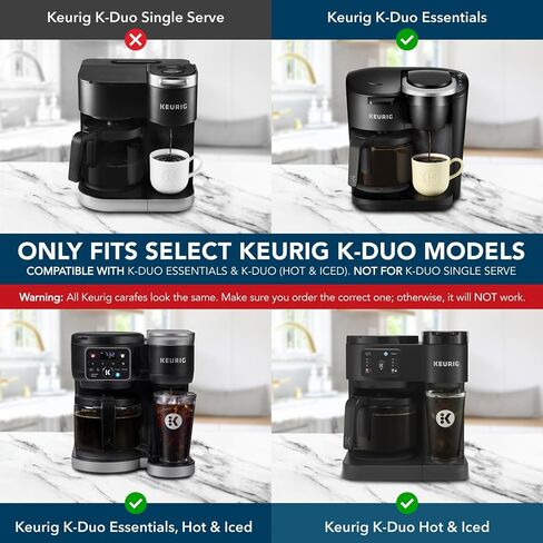 12-Cup Coffee Carafe Compatible with Keurig K-Duo Essentials, K Duo Hot & Iced – Will NOT Fit Keurig K-Duo Single Serve in Kuwait