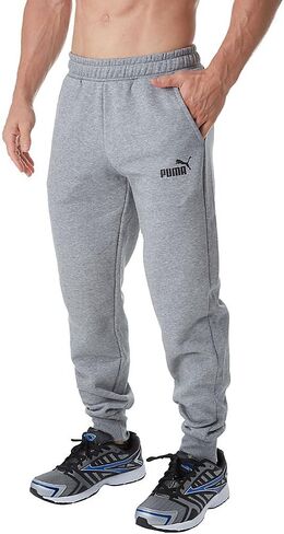 PUMA Men's Essentials Fleece Sweatpants, Medium Gray Heather, M in Saudi Arabia
