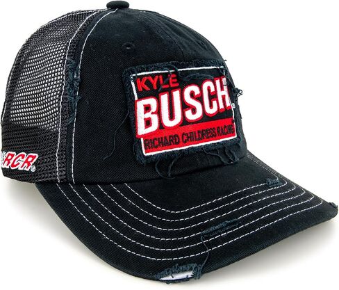 Kyle Busch 2025 Vintage Patch Mesh Hat Black in Saudi Arabia