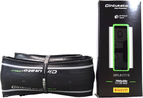 Pirelli Cinturato Velo TLR Reflection 35-622 700 × 35C Road Bike Pike Pike Protimate For Trust في الظروف القاسية-تصميم متعدد الاستخدامات للمغامرات الطويلة (إطار واحد) in Saudi Arabia
