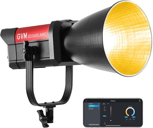 مجموعة إضاءة الفيديو GVM مع التحكم في التطبيق، لوحة إضاءة LED 520LS ثنائية اللون 3200-5600K للتصوير الفوتوغرافي وإضاءة الفيديو في الاستوديو، CRI/TLCI 97+ إضاءة فيديو عالية السطوع in Saudi Arabia