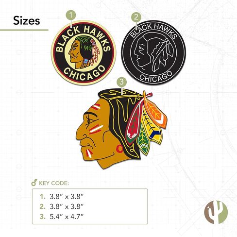 Desert Cactus Chicago Blackhawks Sticker NHL Team National Hockey League Vinyl Secal Laptop Botto Bottle Scrapbook (ورقة عتيقة) in Kuwait