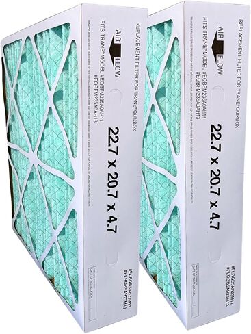 التوافق الذري مع Trane Flrqb5ah23m11 22.7x20.7x4.7 Merv 13 Filter - 2 Pack in Kuwait