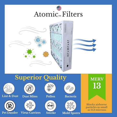 التوافق الذري مع Trane Flrqb5ah23m11 22.7x20.7x4.7 Merv 13 Filter - 2 Pack in Kuwait