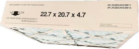 التوافق الذري مع Trane Flrqb5ah23m11 22.7x20.7x4.7 Merv 13 Filter - 2 Pack in Kuwait