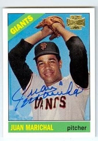 Autograph 124553 San Francisco Giants 2002 Topps Heritage No. 114 1967 Topps Style Juan Marichal Autographed Baseball Card in Saudi Arabia