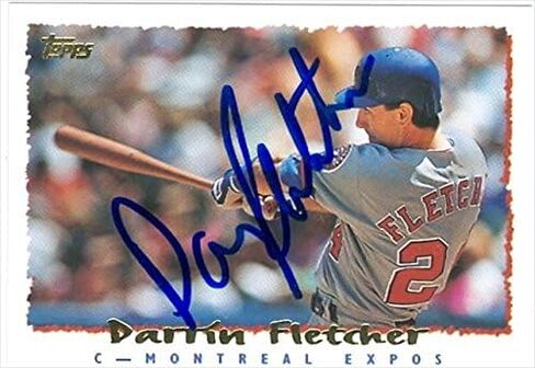 مستودع توقيعه 38440 دارين فليتشر بطاقة البيسبول مونتريال معرض مونتريال 1995 Topps No. 255 in Saudi Arabia