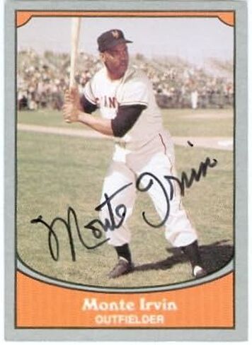 مستودع توقيع 22495 Monte Irvin Cardball Card New York Giants 1990 Pacific Baseball Legends Card in Saudi Arabia