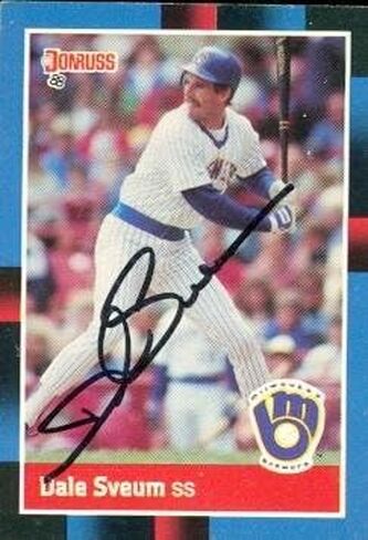 Autograph Warehouse 48074 Dale Sveum Autographed Baseball Card Milwaukee Brewers 1988 Donruss No .232 in Saudi Arabia