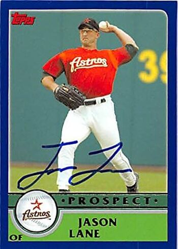 Autograph 122649 Houston Astros 2003 Topps Prospect No. T157 Jason Lane Autographed Baseball Card in Saudi Arabia