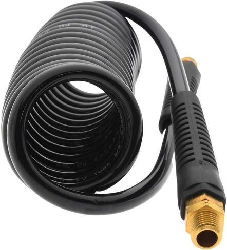 Pro Source ملفوفة ذاتي البولي يوريثان خرطوم الهواء: 10 أقدام ، 1/4 "معرف ، 1/4" mnpt ، 120 كحد أقصى PSI in Kuwait