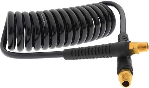 Pro Source ملفوفة ذاتي البولي يوريثان خرطوم الهواء: 10 أقدام ، 1/4 "معرف ، 1/4" mnpt ، 120 كحد أقصى PSI in Kuwait