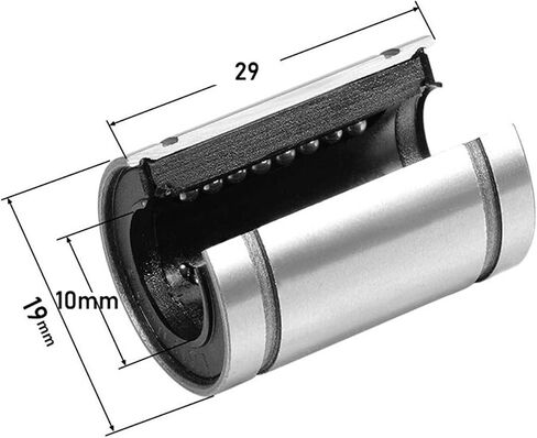 4/10pcs فتح محامل الحركة الخطية LM10UUOP LM12UUP LM13UUOP LM16UUP LM20UUOP (LM10UOP 10x19x29،10pcs) in Saudi Arabia