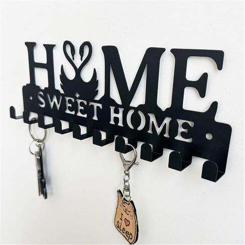 Over The Door Hooks for Keys, Wall Mounted Towel Hanger Towel Rack for Bathroom, Keys Holder Heavy Duty Over Door Hanger with 10 Hooks Metal Hanging Organizer Space Saving Hook for Bedroom Kitchen in Saudi Arabia