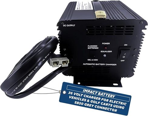 36 Volt Battery Charger - High-Performance 36V Battery Charger for Floor Scrubbers & Golf Carts Using SB50 Grey Connector, for 36v Golf Cart - Model JAC2036H-SB50 Grey in Kuwait