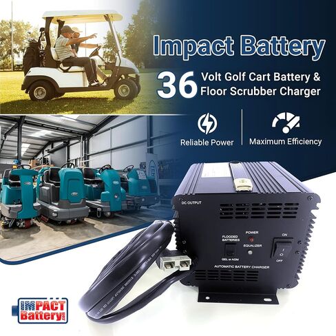 36 Volt Battery Charger - High-Performance 36V Battery Charger for Floor Scrubbers & Golf Carts Using SB50 Grey Connector, for 36v Golf Cart - Model JAC2036H-SB50 Grey in Kuwait