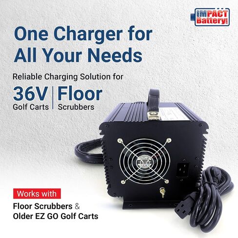 36 Volt Battery Charger - High-Performance 36V Battery Charger for Floor Scrubbers & Golf Carts Using SB50 Grey Connector, for 36v Golf Cart - Model JAC2036H-SB50 Grey in Kuwait
