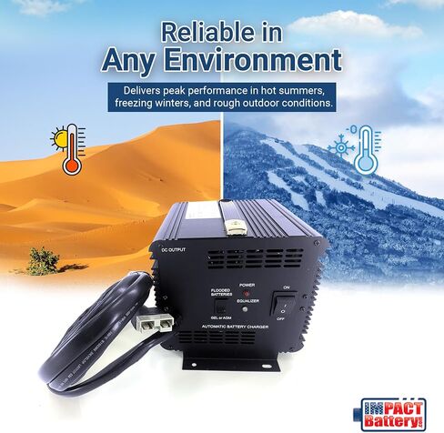 36 Volt Battery Charger - High-Performance 36V Battery Charger for Floor Scrubbers & Golf Carts Using SB50 Grey Connector, for 36v Golf Cart - Model JAC2036H-SB50 Grey in Kuwait