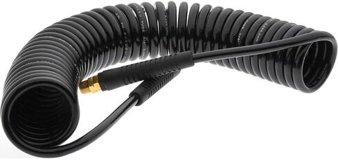 PRO SOURCE Coiled Self-Storing Polyurethane Air Hose: 10 feet, 1/4" ID, 1/4" MNPT, 120 Max psi in Kuwait