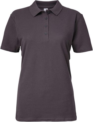 Gildan 64800L Ladies Softstyle Double Pique Polo Shirt - Black - XL in Saudi Arabia