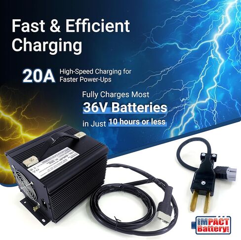 36 Volt Battery Charger - High-Performance 36V Battery Charger for Floor Scrubbers & Golf Carts Using SB50 Grey Connector, for 36v Golf Cart - Model JAC2036H-SB50 Grey in Kuwait