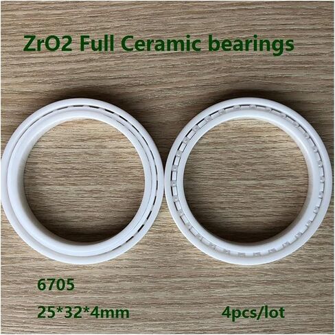 4pcs/lot 6705 Ceramic Deep Groove Ball Bearings 25 * 32 * 4mm محامل خزفية كاملة 25 × 32 × 4mm in Saudi Arabia